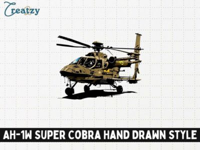 AH-1W Super Cobra Hand Drawn Style