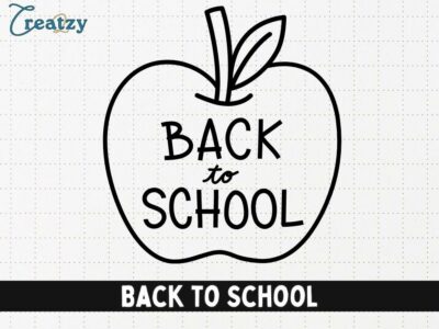 Back to School Apple Outline