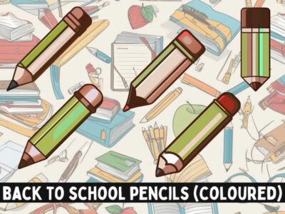 Back to School Pencils Coloured