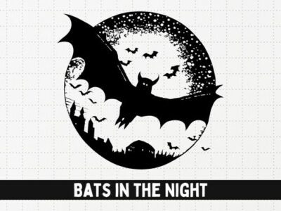 Bats in the Night SVG