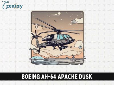Boeing AH-64 Apache Dusk Sticker
