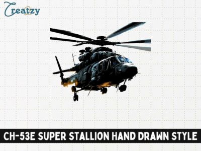 CH-53E Super Stallion Hand Drawn Style