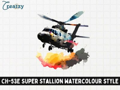 CH-53E Super Stallion watercolour style