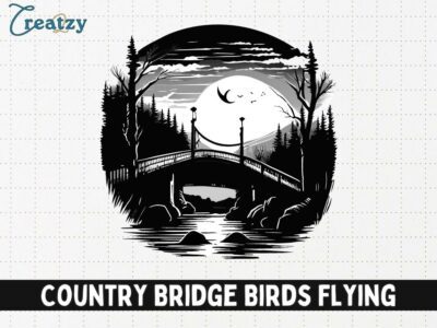 Country Bridge Birds Flying