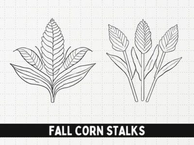 FALL CORN STALKS SVG