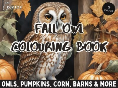 Fall Owl Colouring Book