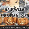 Halloween Colouring Book - Pumpkins and Haunted House