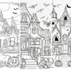 Halloween Colouring Book - Pumpkins and Haunted House Samples