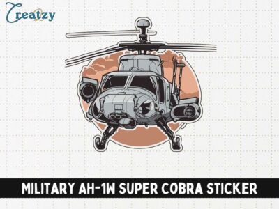 AH-1W Super Cobra Orange Sky Sticker