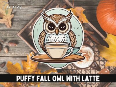 Puffy Fall Owl with Latte