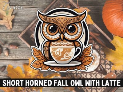 Short Horned Fall Owl with Latte