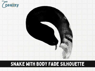 Snake with Body Fade Silhouette