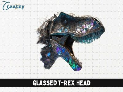 Glassed T-Rex Head SVG