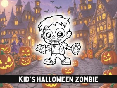 Kid's Halloween Zombie SVG