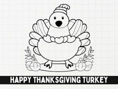 happy thanksgiving turkey svg