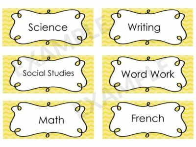 Classroom Name Labels
