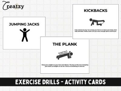 Exercise Drills Activity Cards - Creatzy