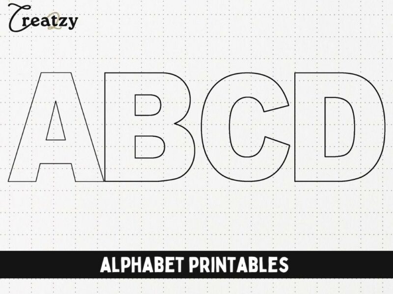 Plain Alphabet Printables - Digital Resources