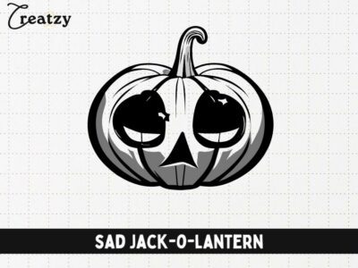 Sad Jack-o-Lantern - Halloween SVG Design Resource - Creatzy