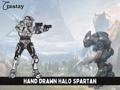Hand Drawn Halo Spartan SVG Design Resource - Creatzy