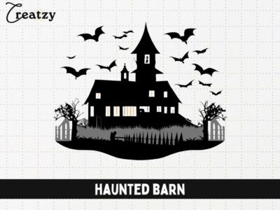 haunted barn - Halloween SVG Design Resource - Creatzy