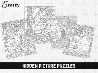 Hidden Picture Puzzles Book - Free Edition - Creatzy
