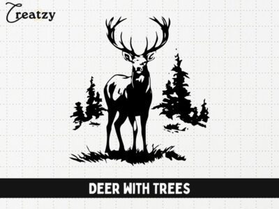 Deer with Trees - Digital Download - Creatzy