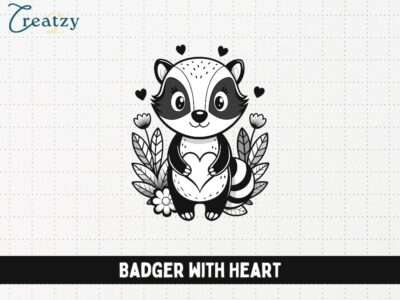 Badger with Heart - Digital Download - Creatzy