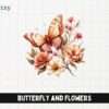 Butterfly and Flowers - Digital Download - Creatzy
